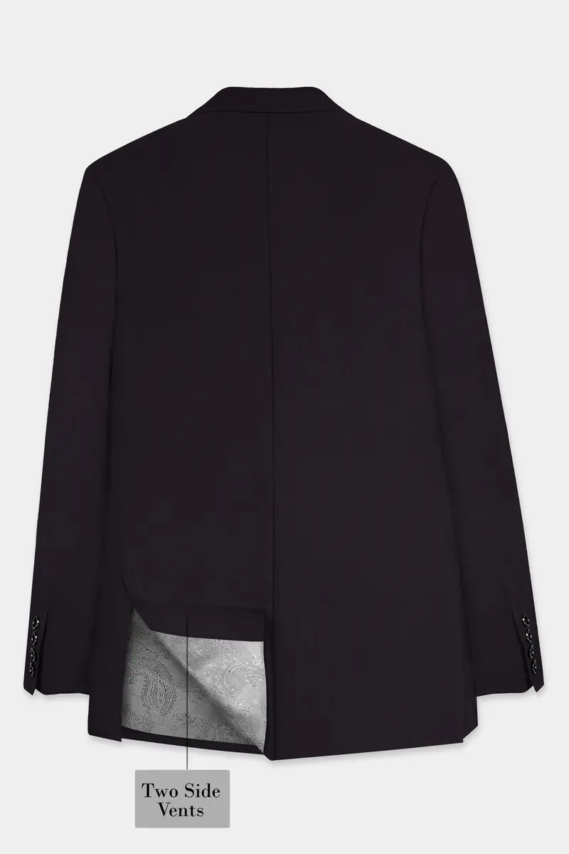 Bluish Wool Rich Single-Breasted Blazer 8