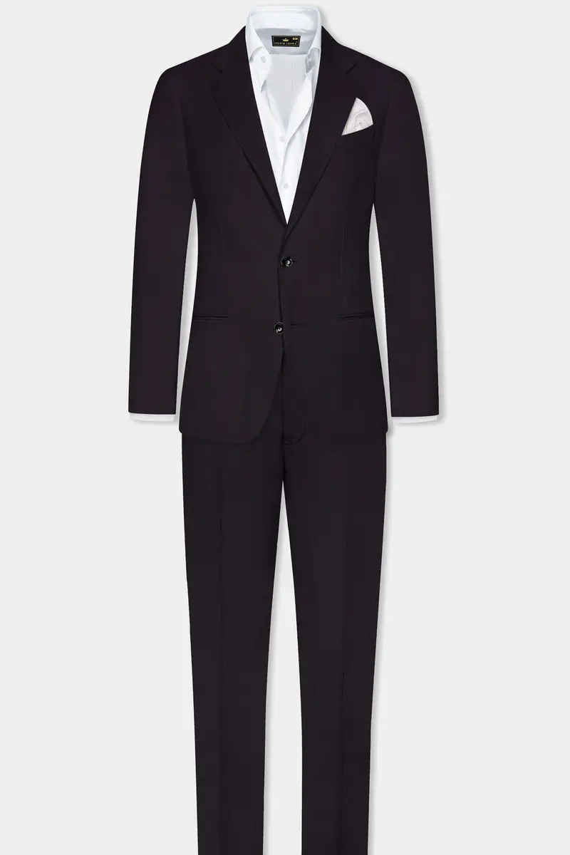 Bluish Wool Rich Single-Breasted Blazer 9