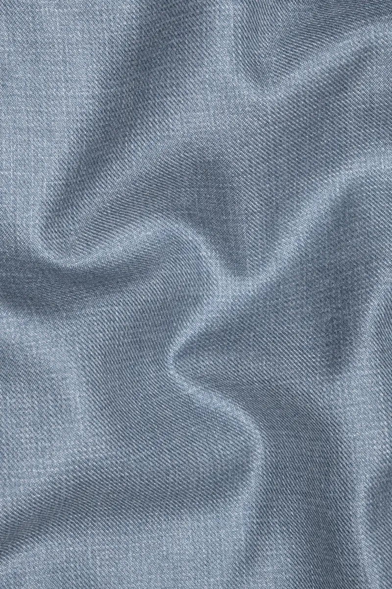 Bluish Wool Rich Single Breasted Suit 3