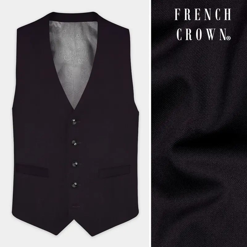 Bluish Wool Rich Waistcoat 1