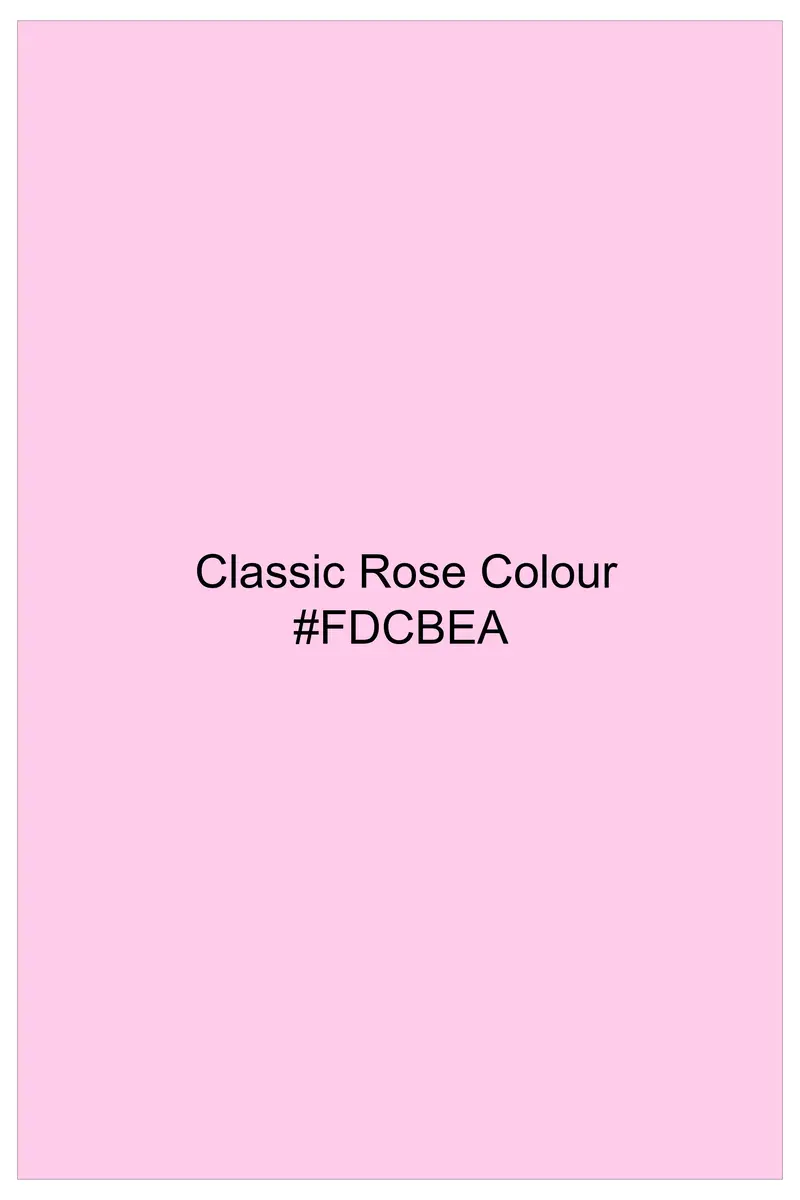 Blush Bloom-Classic Rose Pink Solid Twill Premium Cotton Dress Shirt 7