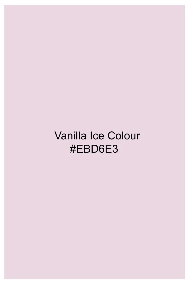 Blush Velvet-Vanilla Ice Pink Jacquard Textured Premium Cotton Dress Shirt 7