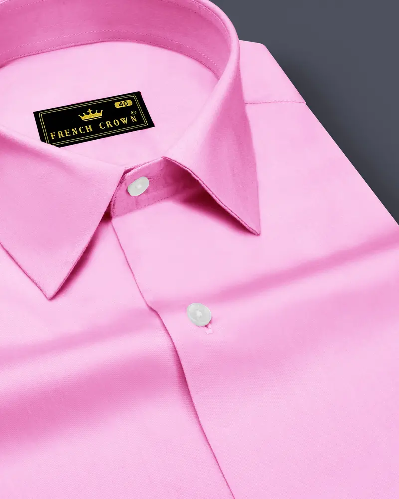 Blushoro-Illusion Pink Subtle Sheen Super Soft Premium Cotton Dress Shirt 1