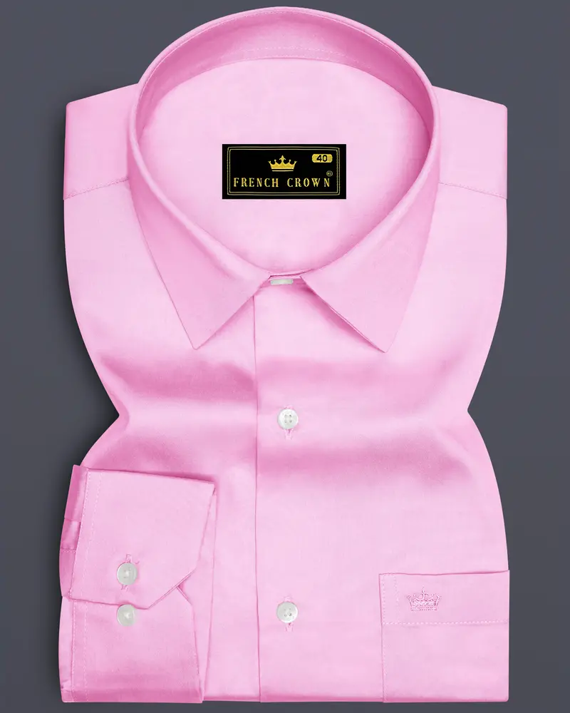 Blushoro-Illusion Pink Subtle Sheen Super Soft Premium Cotton Dress Shirt 6