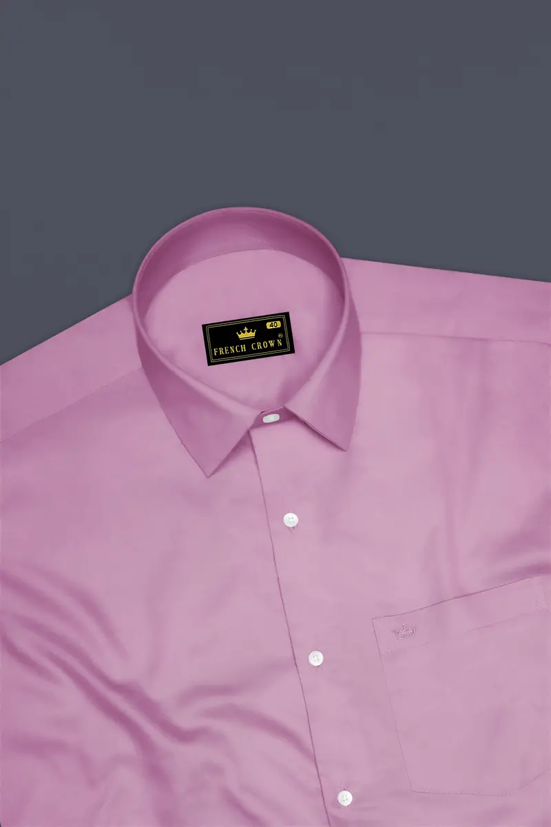 Blushoro-Viola Pink Subtle Sheen Super Soft Premium Cotton Dress Shirt 5