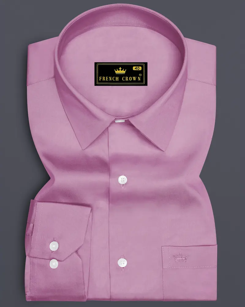 Blushoro-Viola Pink Subtle Sheen Super Soft Premium Cotton Dress Shirt 6