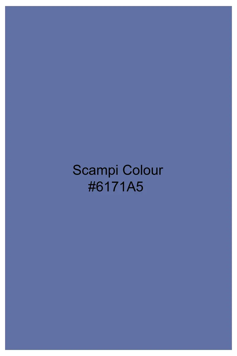 Bluvine-Scampi Blue Printed Chambray Premium Cotton Shorts 7