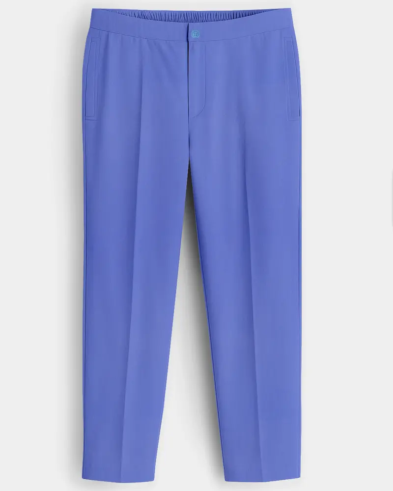 Bluviro-Scampi Blue Super Soft Poplin Giza Cotton Lounge Pant 1