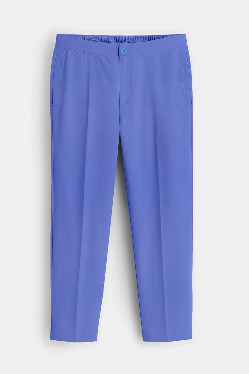 Bluviro-Scampi Blue Super Soft Poplin Giza Cotton Lounge Pant 2