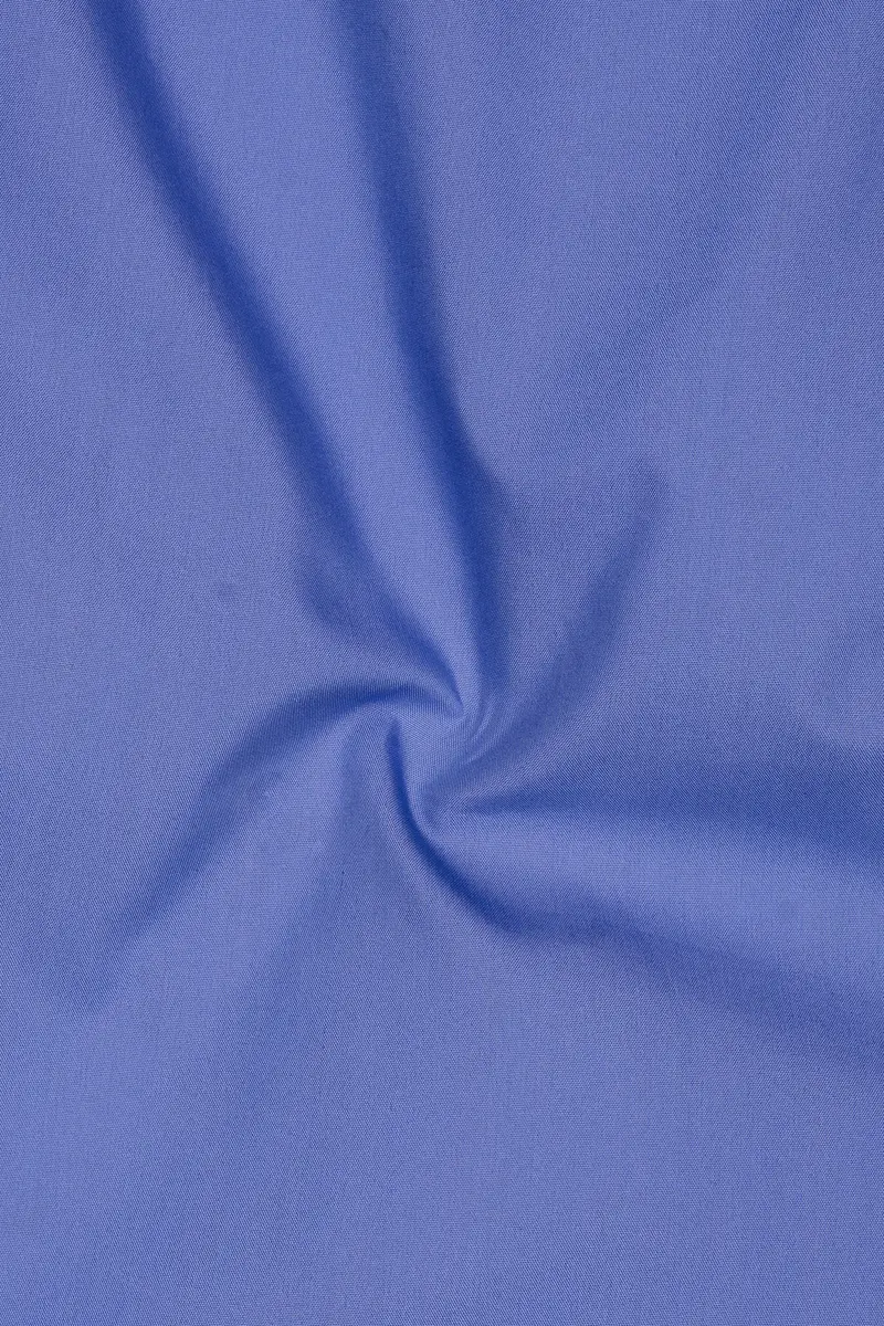Bluviro-Scampi Blue Super Soft Poplin Giza Cotton Lounge Pant 3