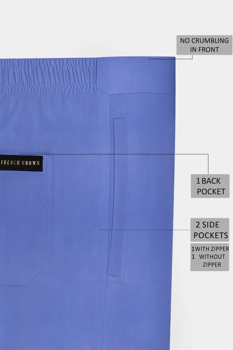 Bluviro-Scampi Blue Super Soft Poplin Giza Cotton Lounge Pant 6
