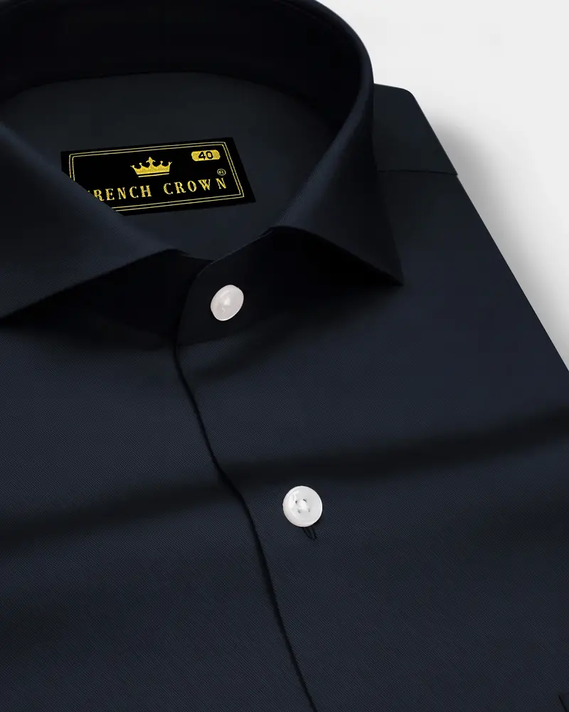 Bluvoro-Haiti Gray Subtle Sheen Super Soft Premium Cotton Cut Away Collar Dress Shirt 1