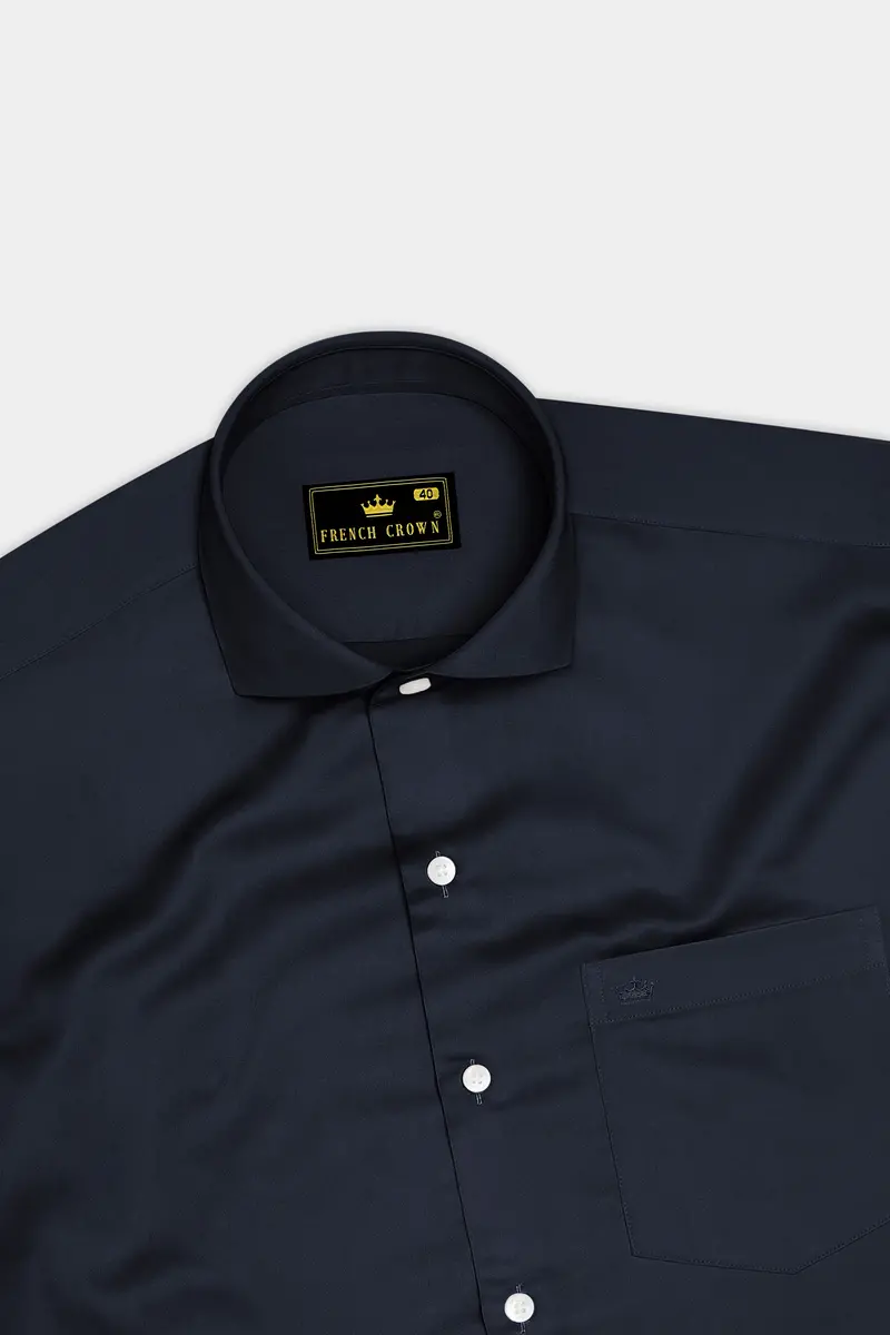 Bluvoro-Haiti Gray Subtle Sheen Super Soft Premium Cotton Cut Away Collar Dress Shirt 5