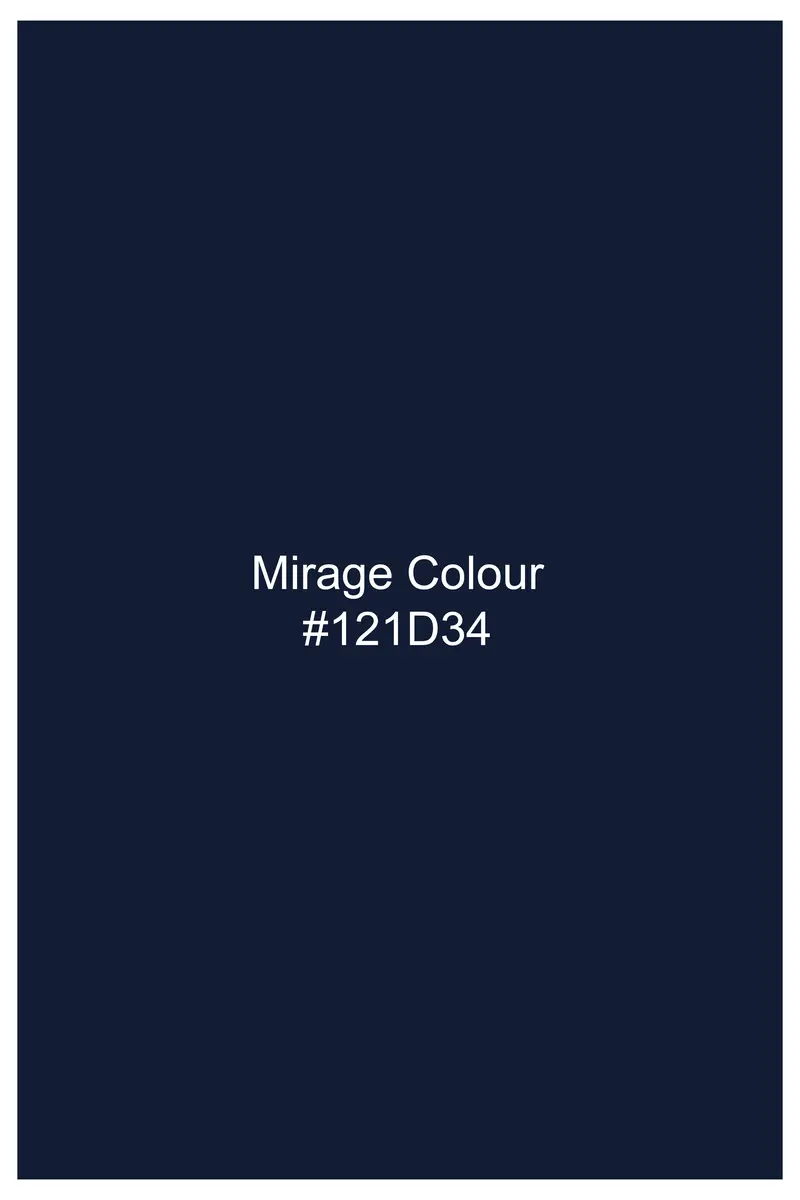 Bluvoro-Mirage Blue Subtle Sheen Super Soft Premium Cotton Mandarin Shirt 7