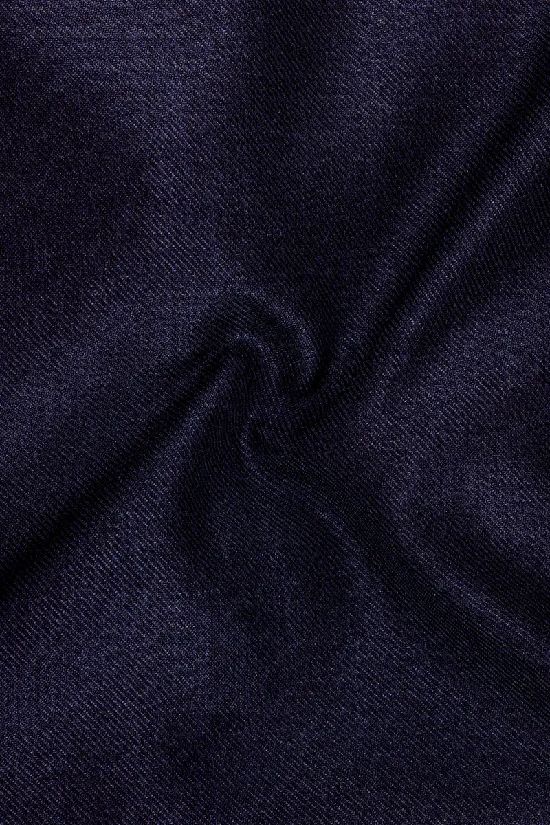 Bluvoro-Mirage Blue Textured Tweed Double Breasted Blazer 3