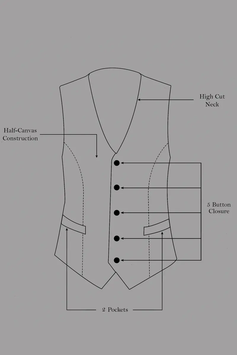 Bluvoro-Mirage Blue Textured Tweed Double Breasted Suit 21