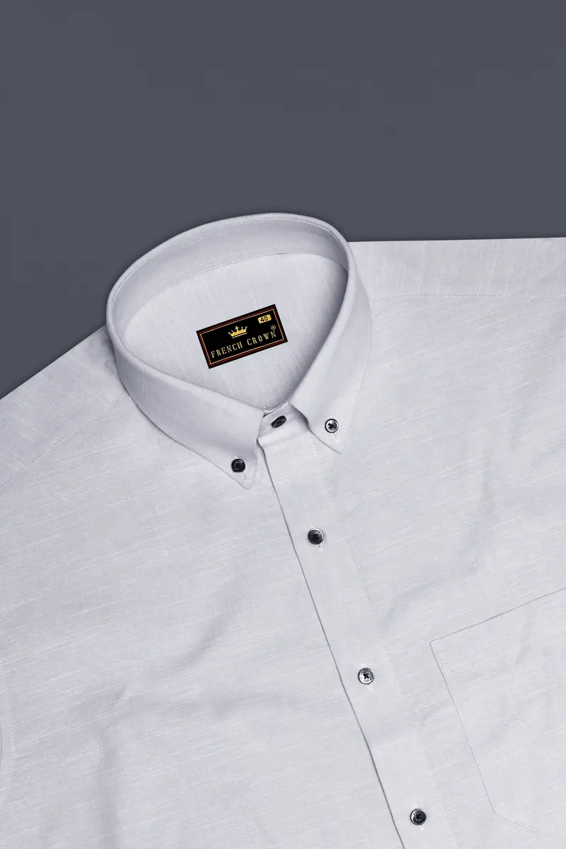 Bon Jour Gray Chambray Button-Down Shirt 5