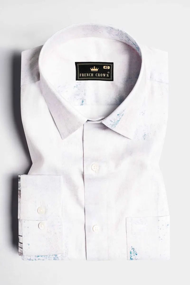 Bon Jour Gray Floral Printed Subtle Sheen Super Soft Premium Cotton Shirt 5