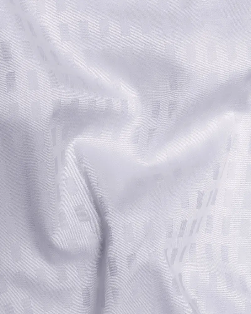 Bon Jour Grey Dobby Textured Premium Giza Cotton Shirt 2