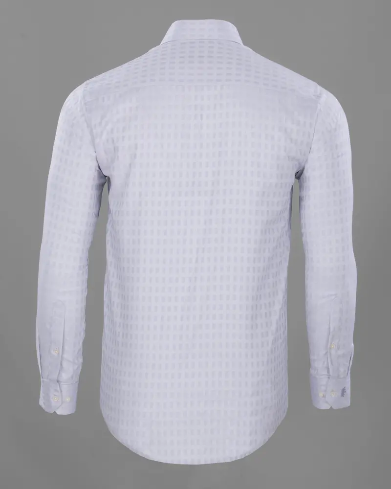 Bon Jour Grey Dobby Textured Premium Giza Cotton Shirt 6