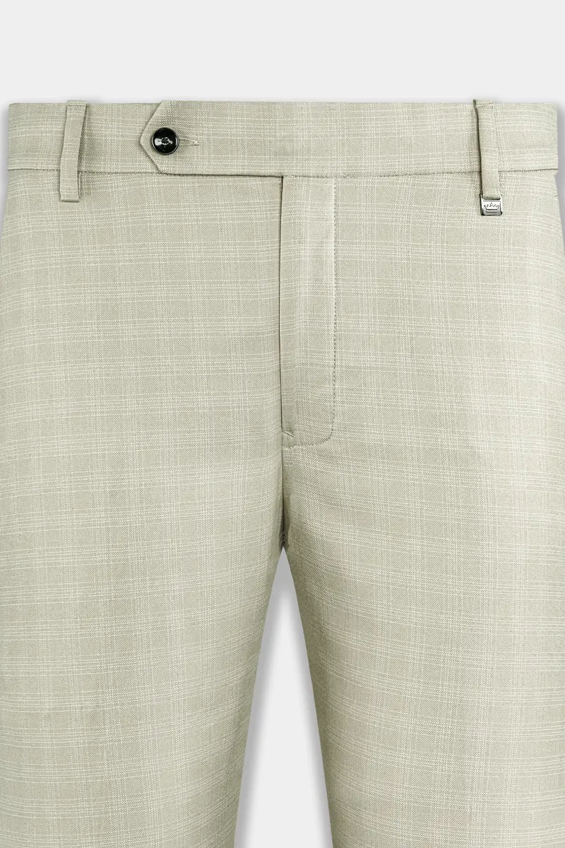 Bone Cream Subtle Plaid Woolrich Suit 13