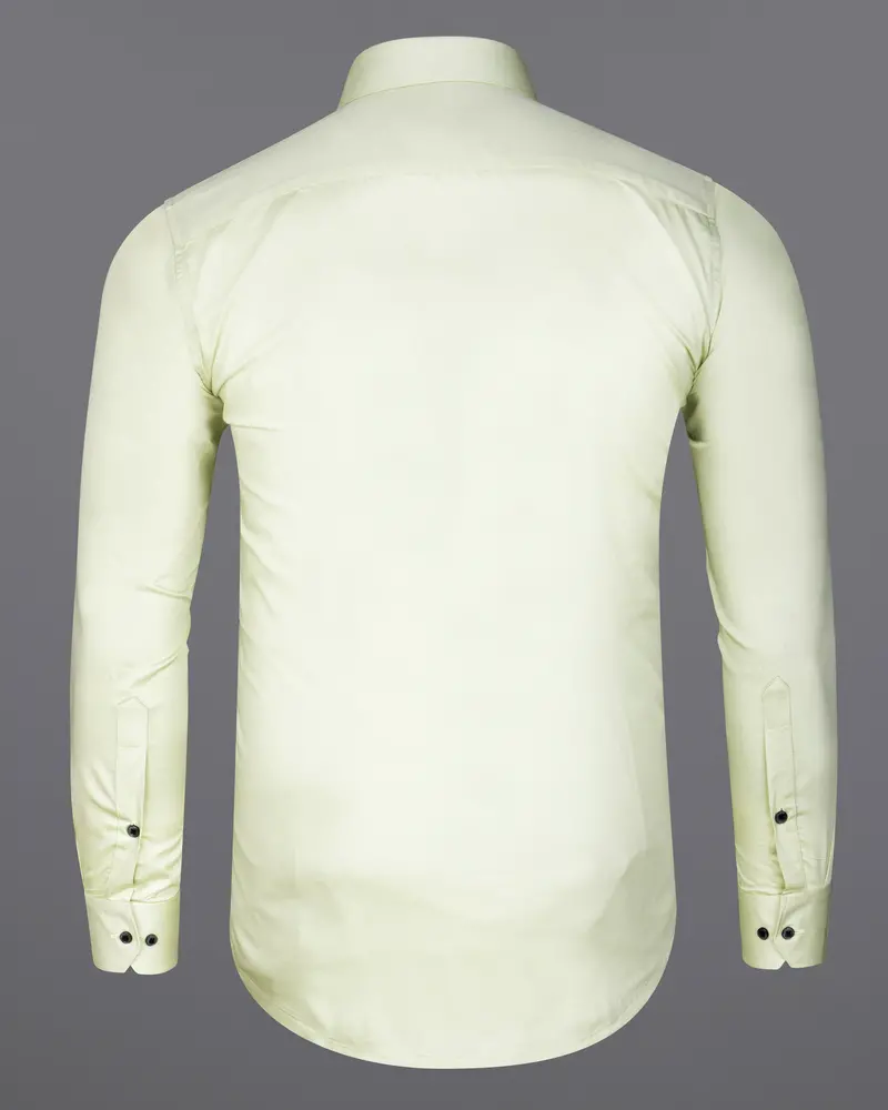 Bone Green Subtle Sheen Super Soft Premium Cotton Shirt 7