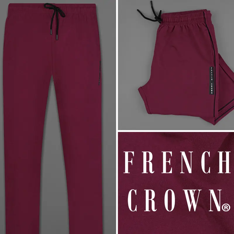 Bordeaux Maroon Premium Cotton Lounge Pants 1