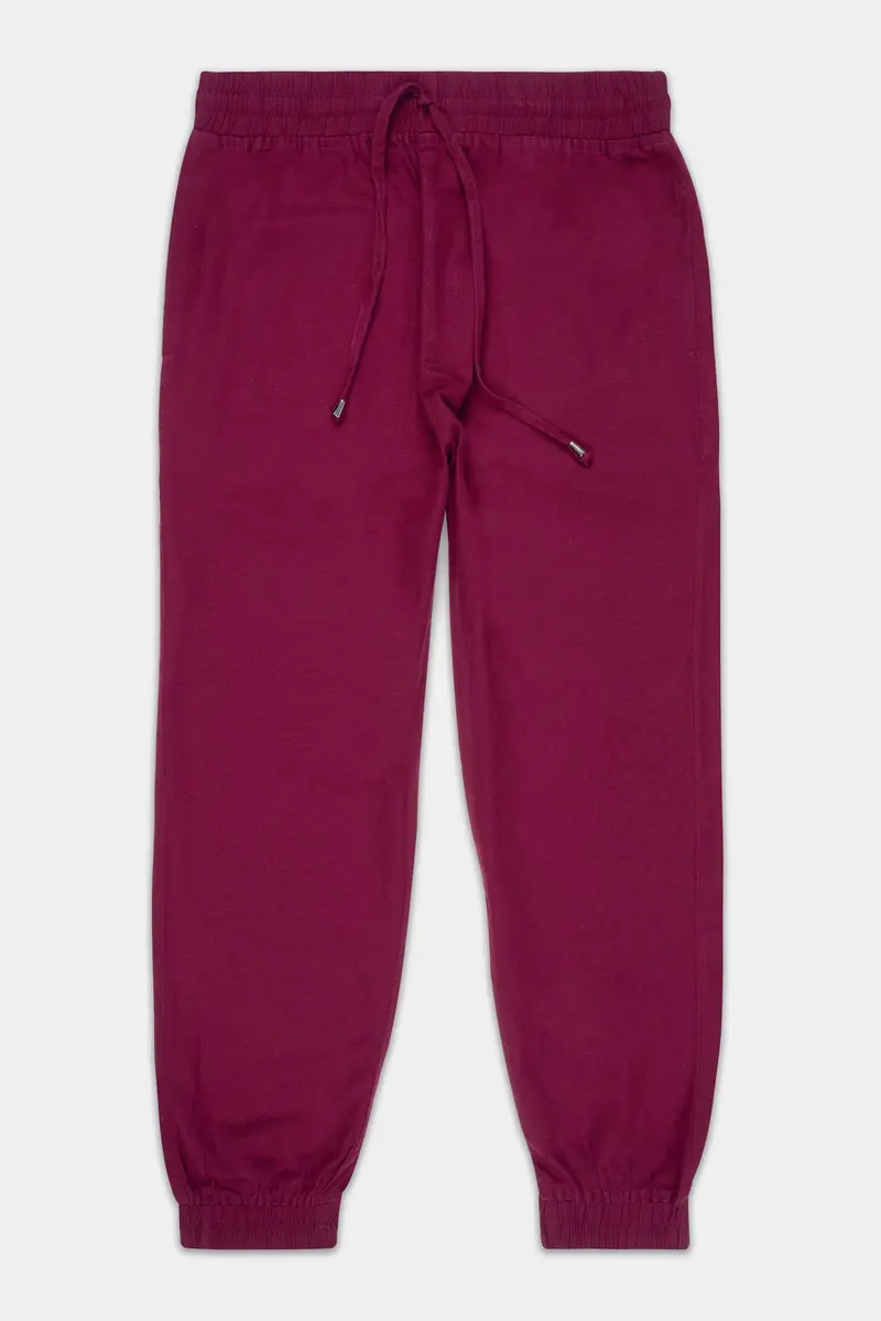 Bordeaux Maroon Premium Cotton Palazzo 2