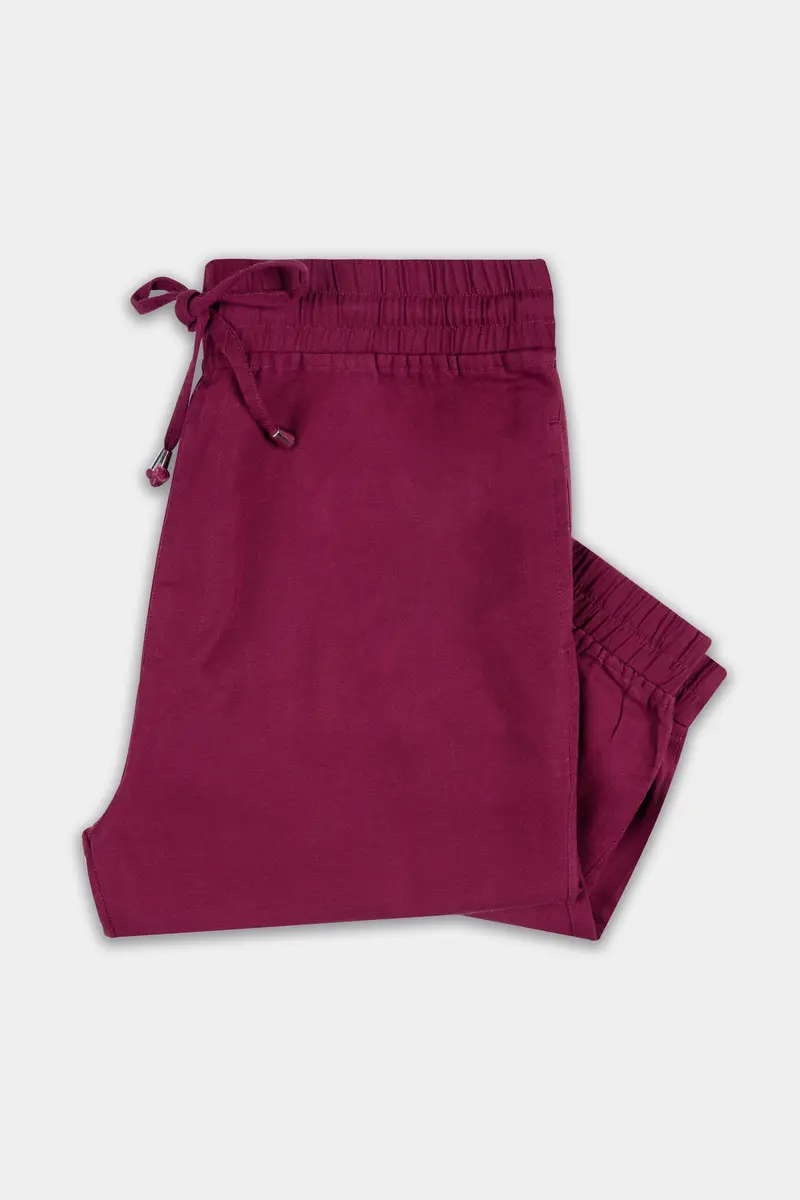 Bordeaux Maroon Premium Cotton Palazzo 4