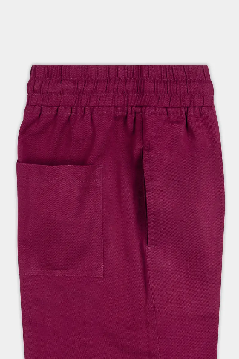 Bordeaux Maroon Premium Cotton Palazzo 5