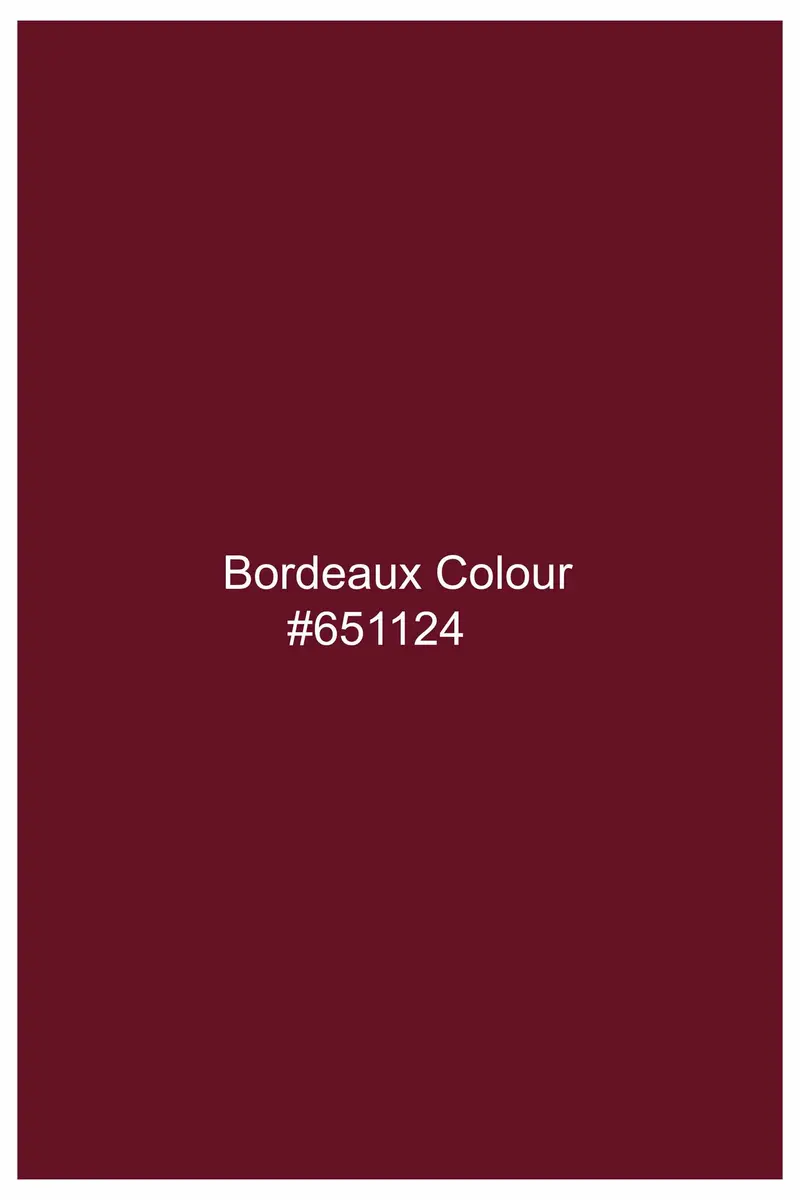 Bordeaux Red Subtle Sheen Super Soft Premium Cotton Mandarin Shirt 5