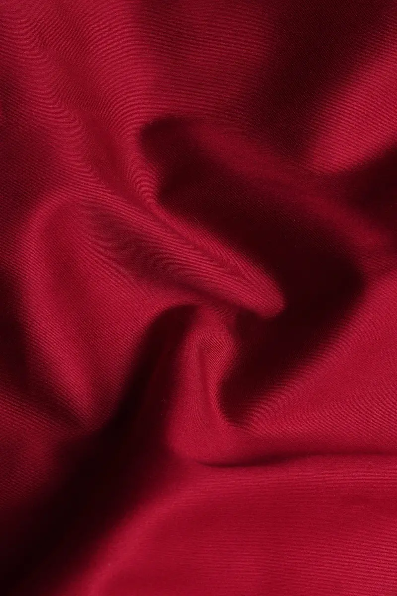 Bordeaux Red With Black Cuffs And Collar Subtle Sheen Super Soft Premium Cotton Shirt 3