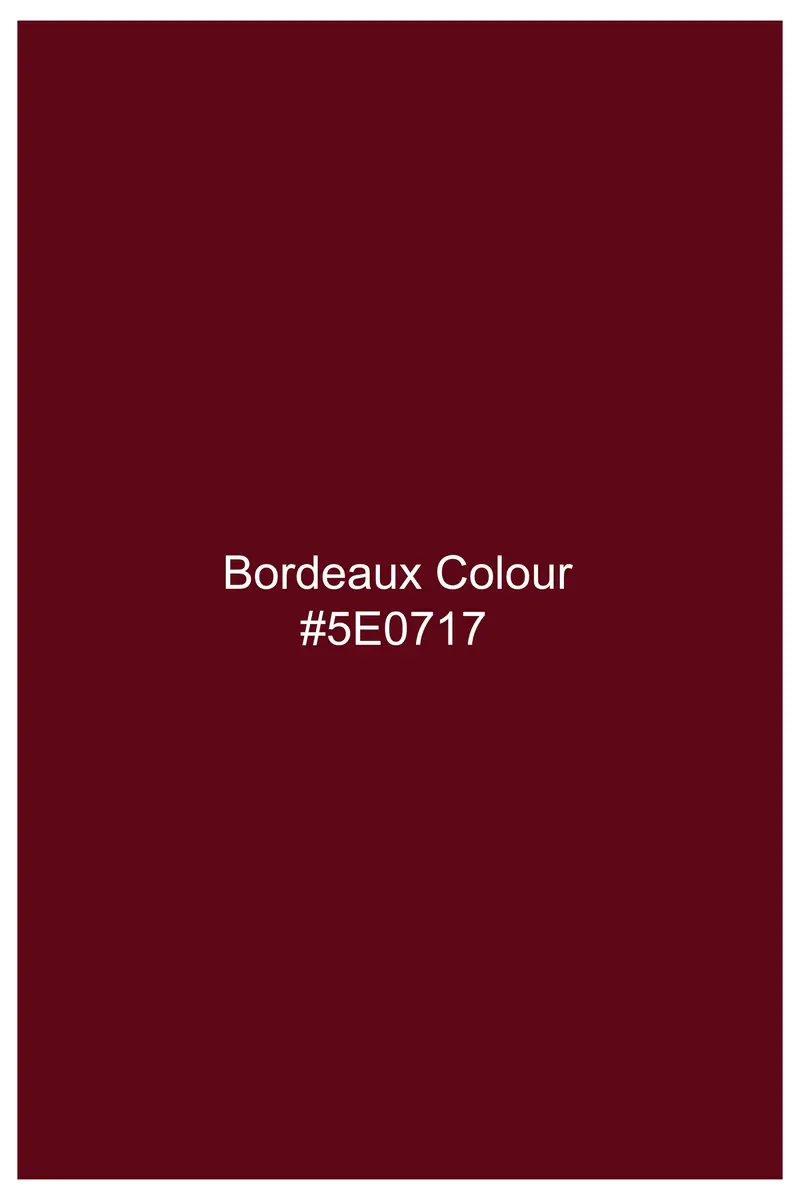 Bordeaux Red With Black Cuffs And Collar Subtle Sheen Super Soft Premium Cotton Shirt 6