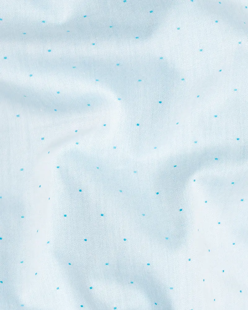 Botticelli Light Blue Dobby Textured Premium Giza Cotton Shirt 2