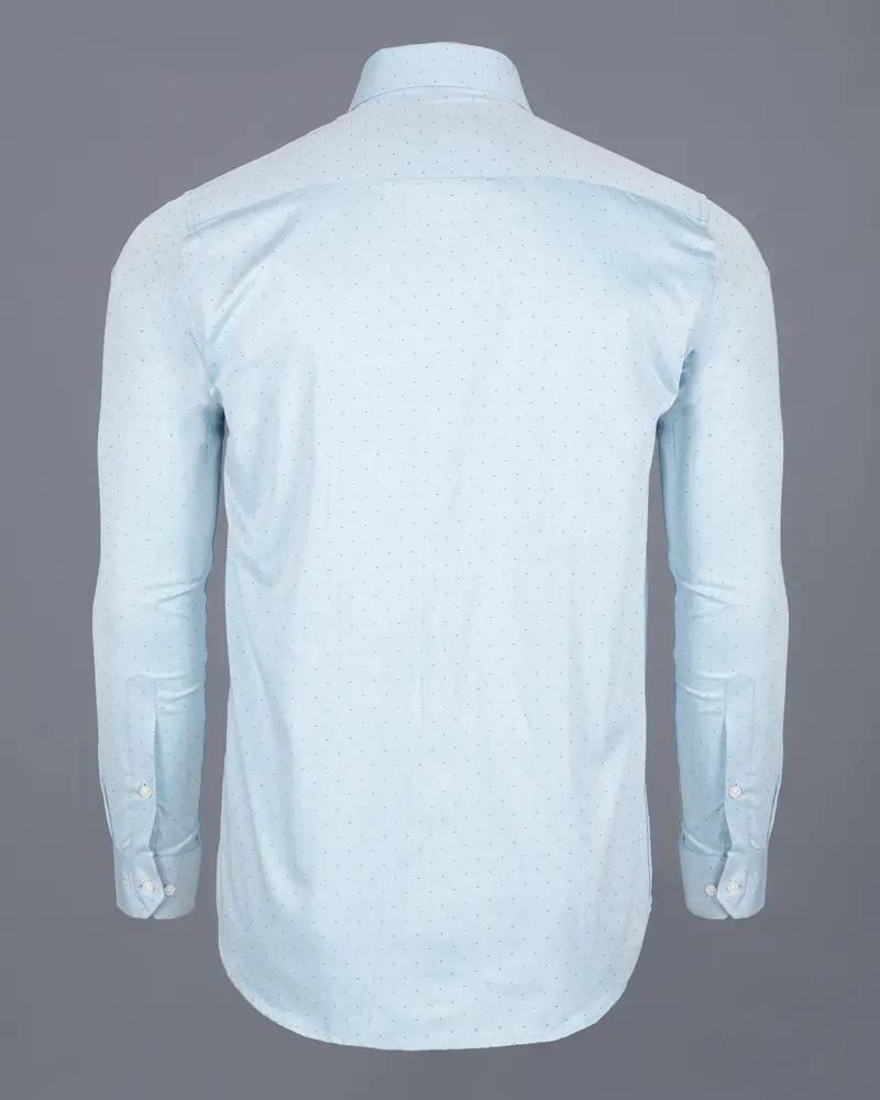 Botticelli Light Blue Dobby Textured Premium Giza Cotton Shirt 6