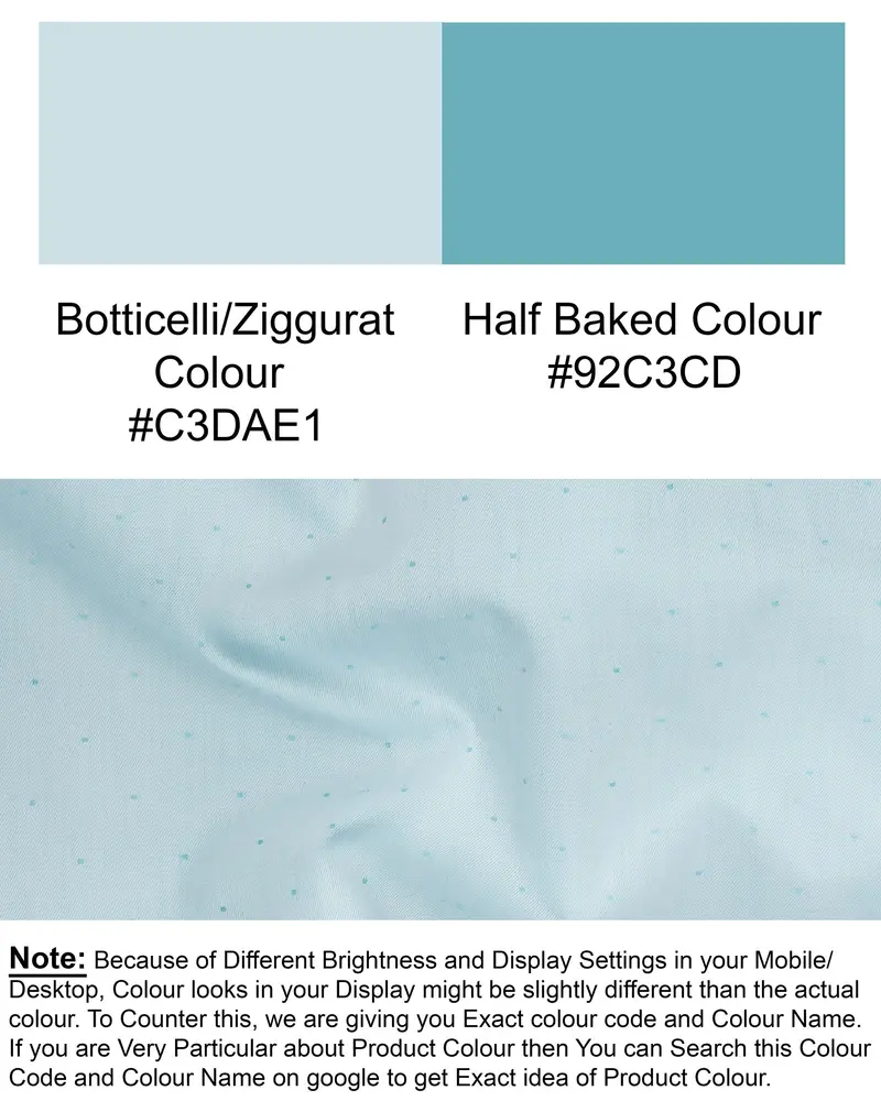 Botticelli Light Blue Dobby Textured Premium Giza Cotton Shirt 8