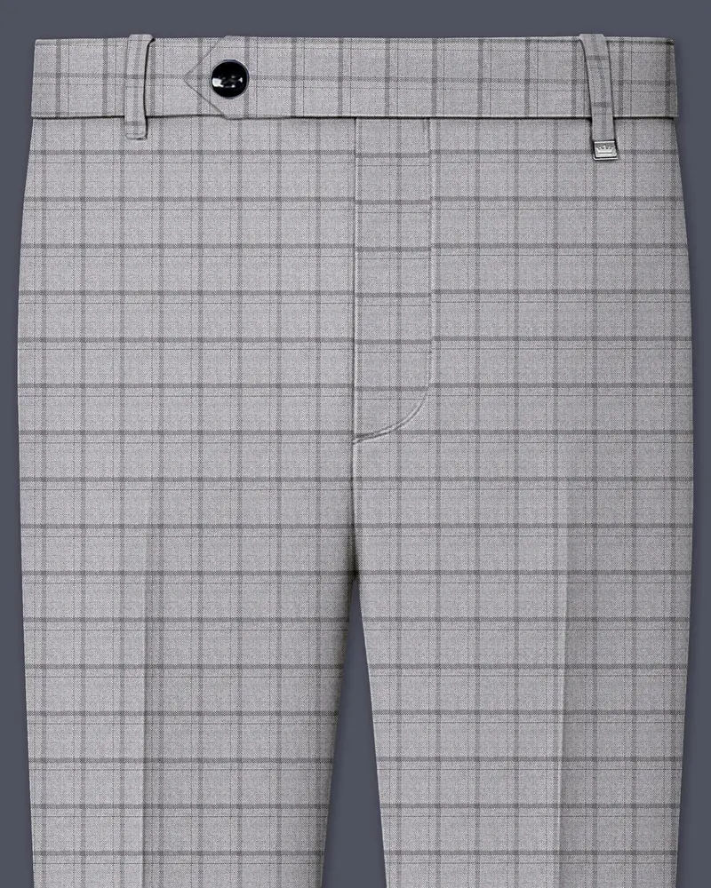 Boulder Gray Checkered Wool Rich Pant 1