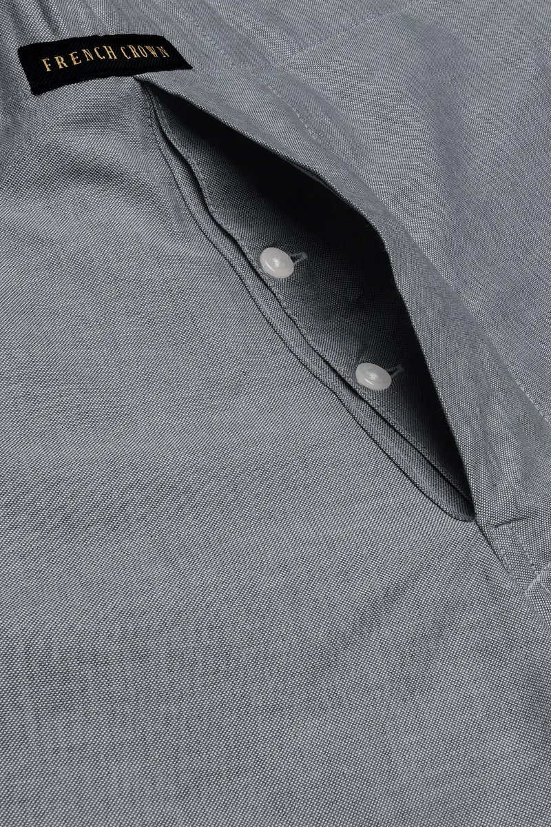 Boulder Gray Solid Oxford Premium Cotton Boxer 4
