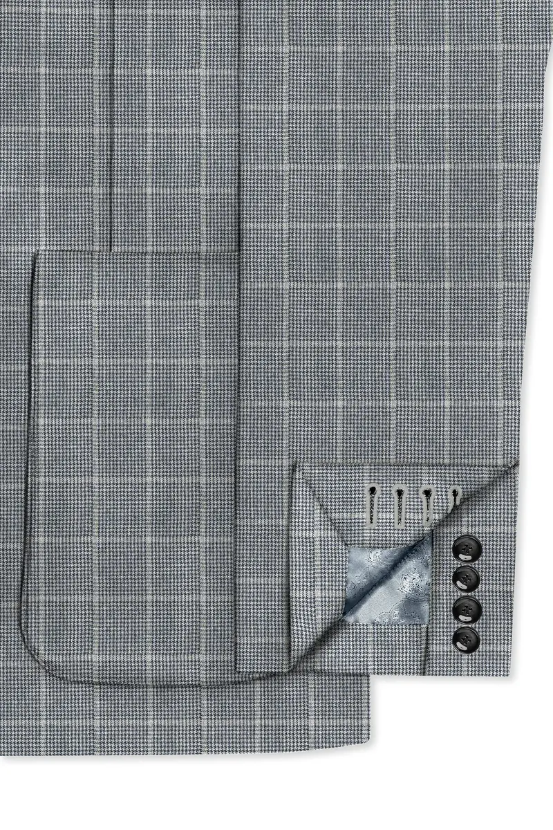 Boulder Gray Windowpane Wool Rich Sports Blazer 6
