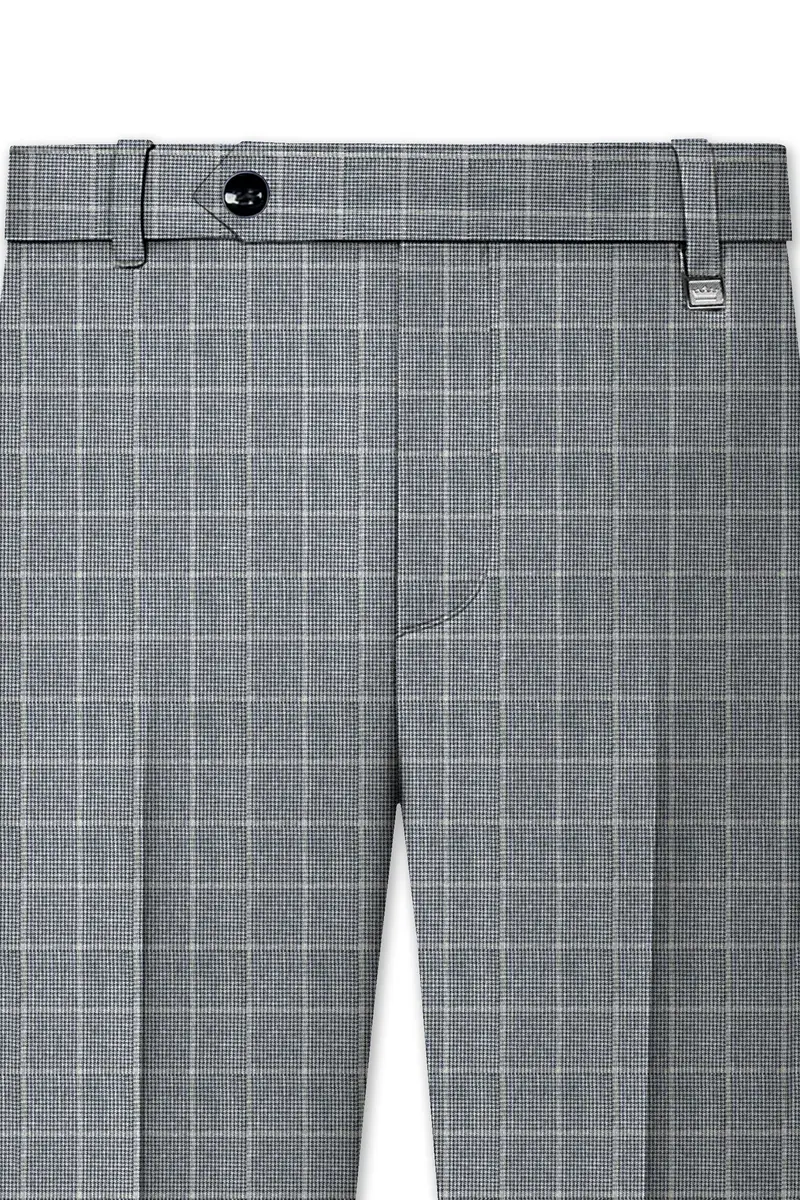 Boulder Gray Windowpane Wool Rich Sports Suit 10