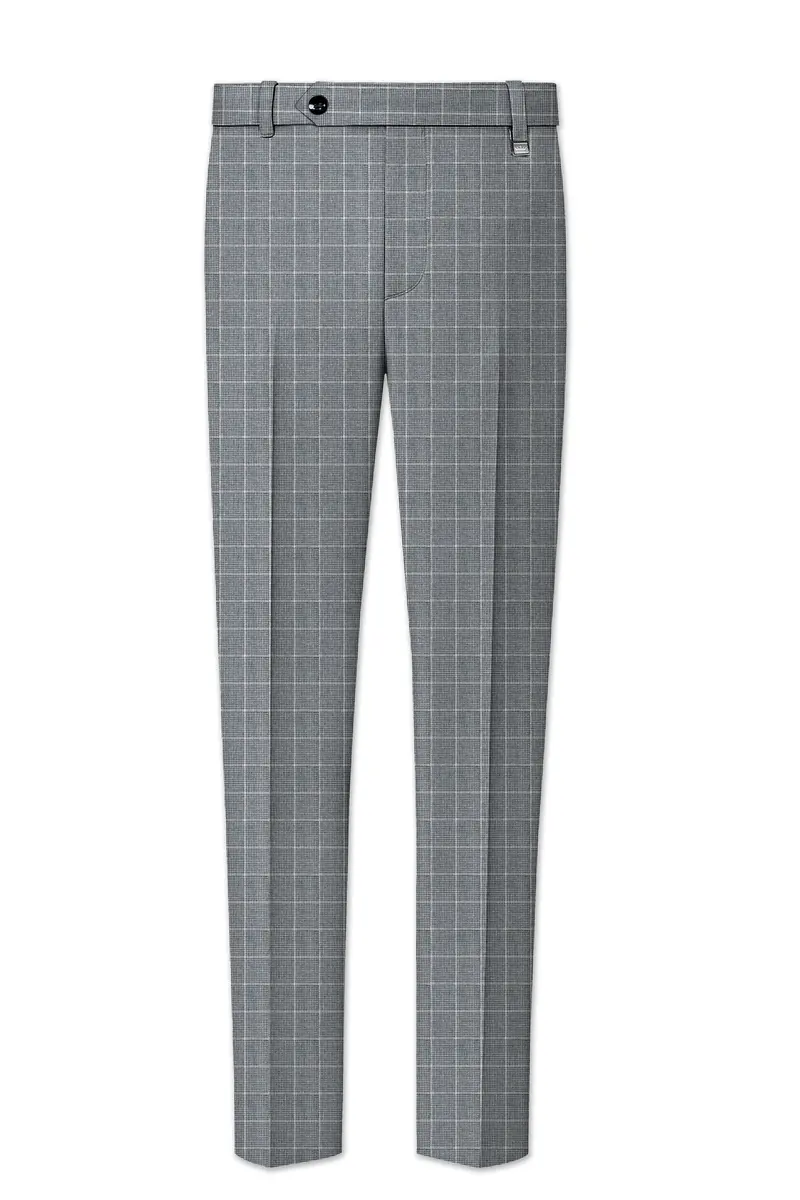 Boulder Gray Windowpane Wool Rich Sports Suit 11