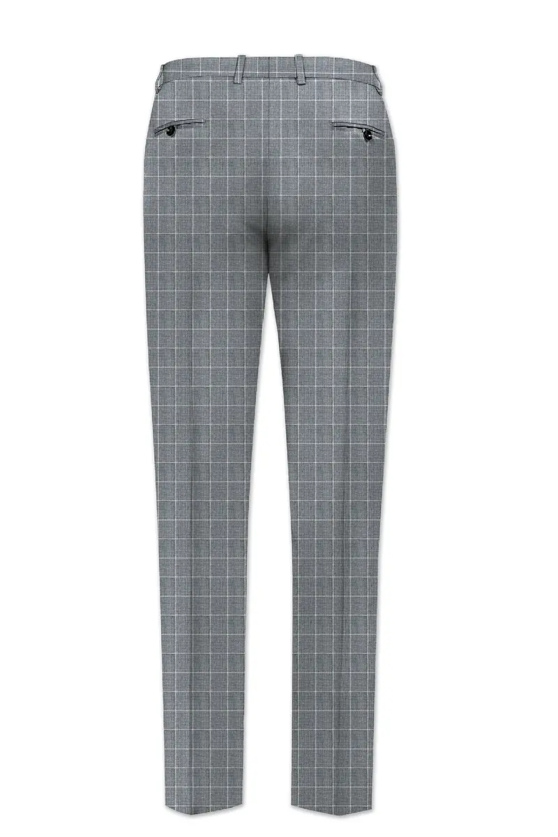 Boulder Gray Windowpane Wool Rich Sports Suit 12