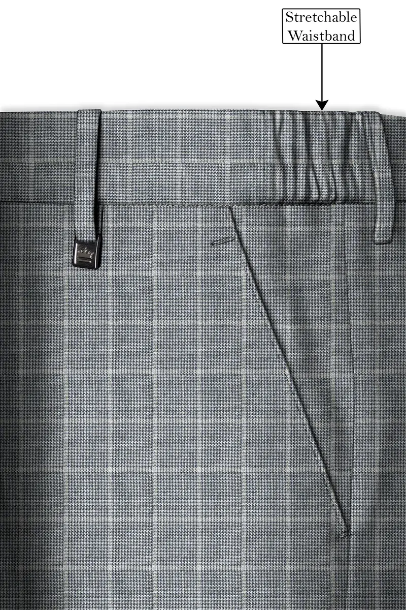 Boulder Gray Windowpane Wool Rich Sports Suit 13