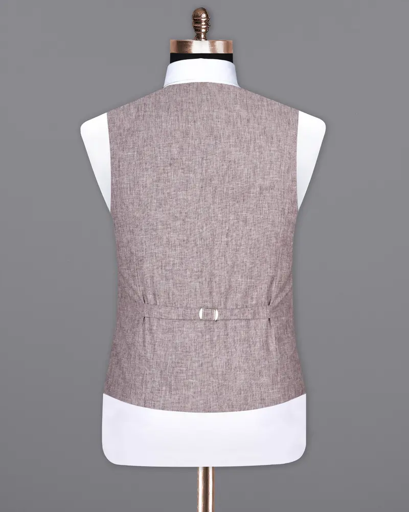 Bouquet Purple Luxurious Linen Waistcoat 6
