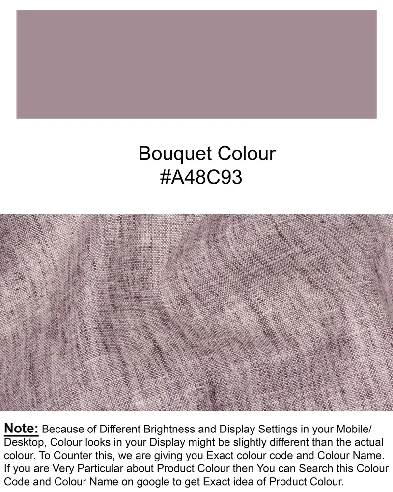 Bouquet Purple Luxurious Linen Waistcoat 7