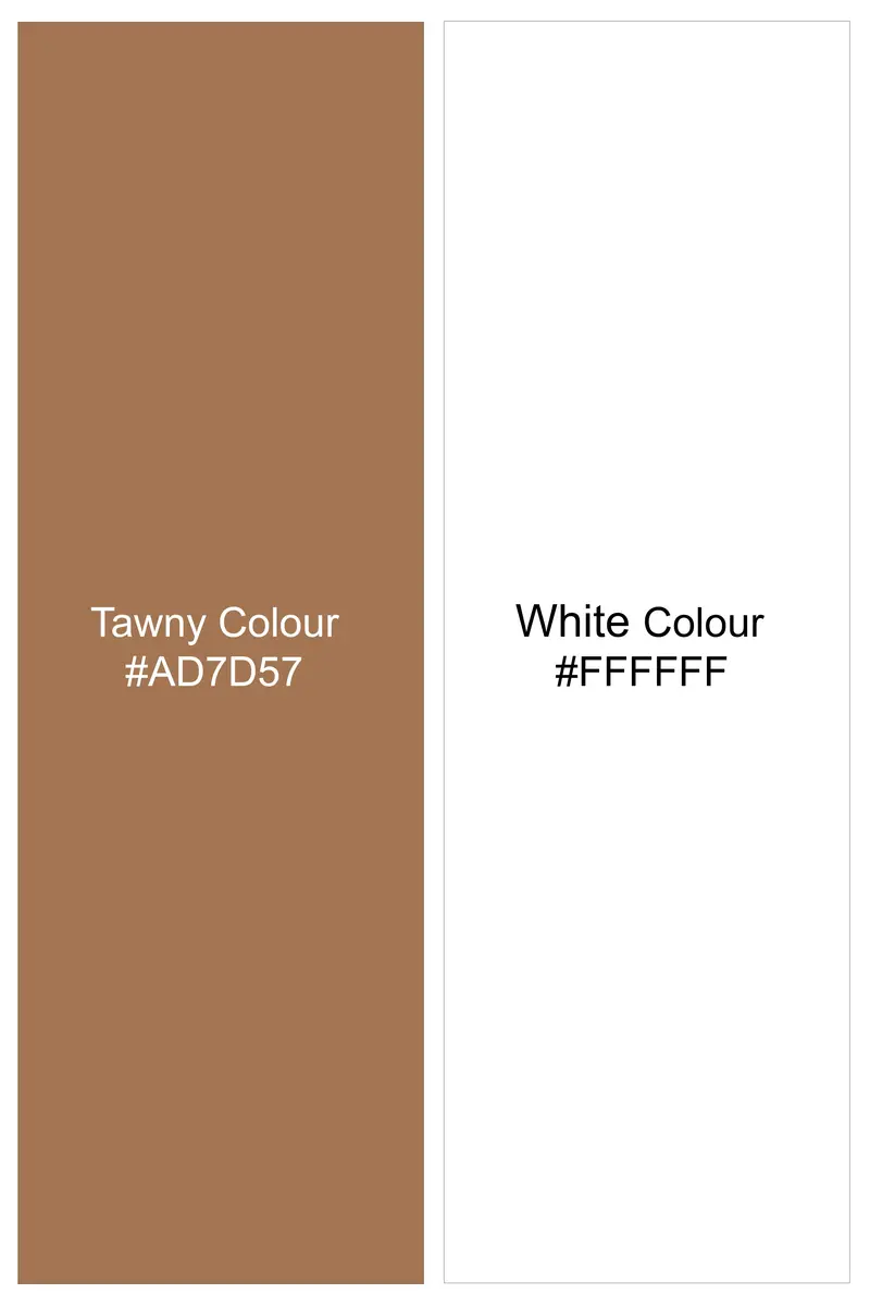 Bralisse-Tawny Brown And Bright White Striped Subtle Sheen Super Soft Premium Cotton Dress Shirt 7