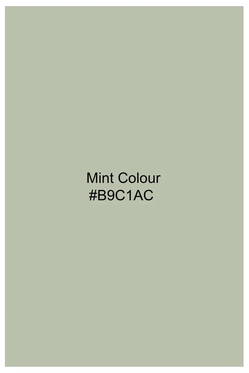 Breeze-Mint Green Slight Stretch Subtle Sheen Poly-Viscose Double Breasted Blazer 10