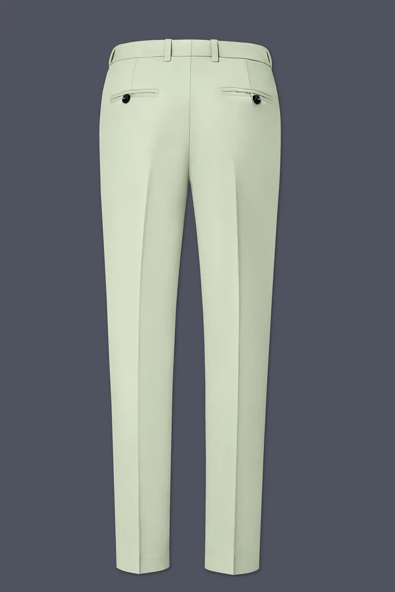Breeze-Mint Green Slight Stretch Subtle Sheen Poly-Viscose Single Breasted Suit 14