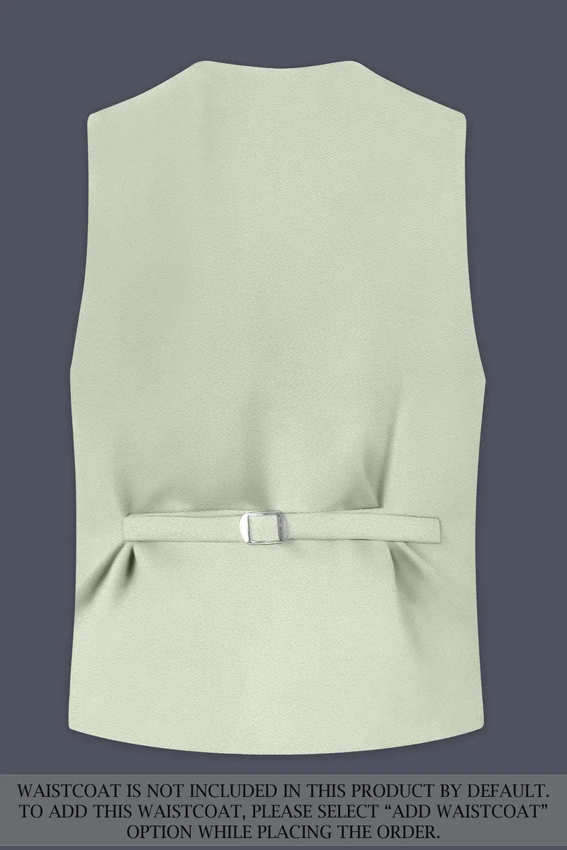 Breeze-Mint Green Slight Stretch Subtle Sheen Poly-Viscose Single Breasted Suit 17
