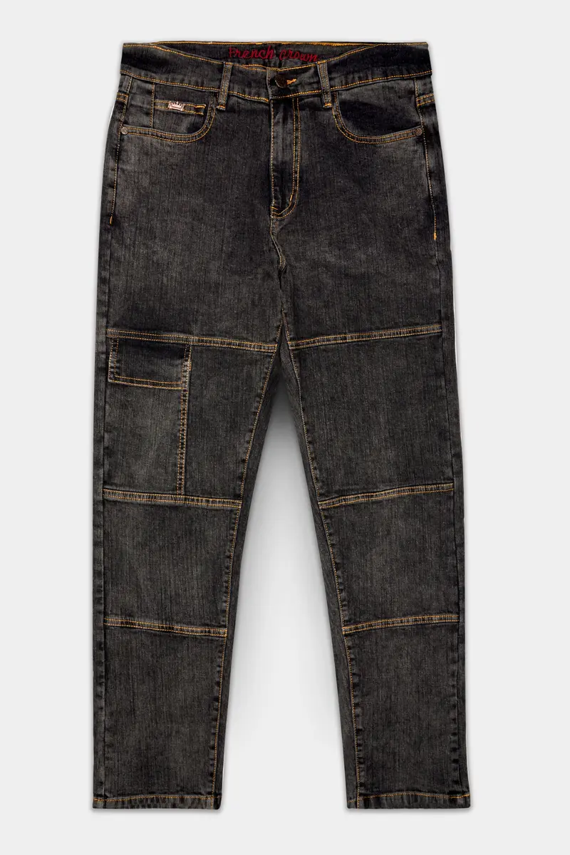 Brich Brown Rinse Washed Textured Stretchable Denim 2